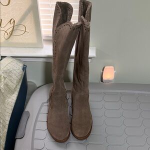 BareTraps Taupe Over the Knee Boots